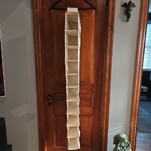 Hanging Fabric Shoe Organizer - Cream